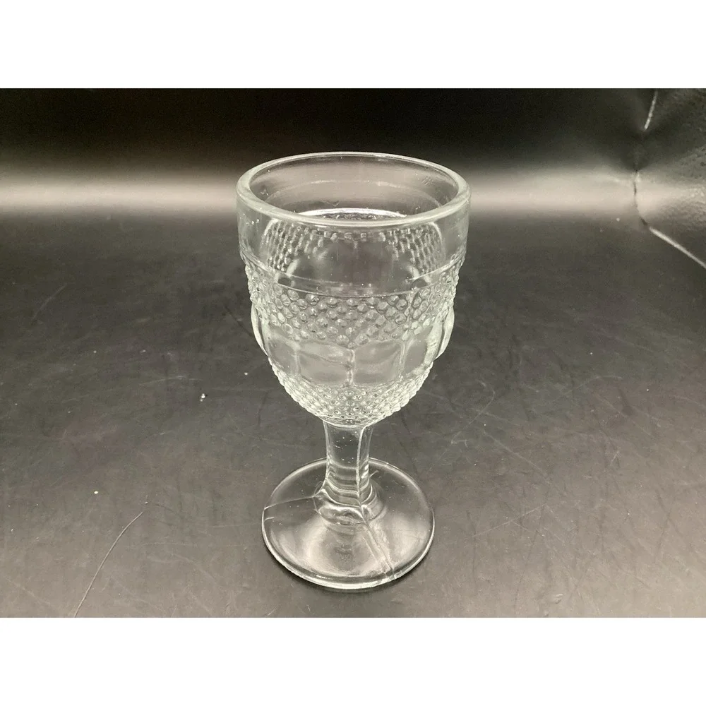 Antique Set Of 5 EAPG Gillander Glass Dewdrop Cordial Glasses-3.75